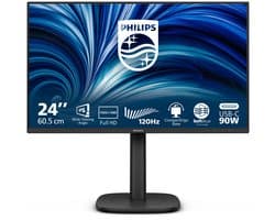 Philips Lcd Led-Monitor Voor Pc/Laptop 23,8 Inch Fhd 120Hz Hdmi 2Xdp 5Xusb