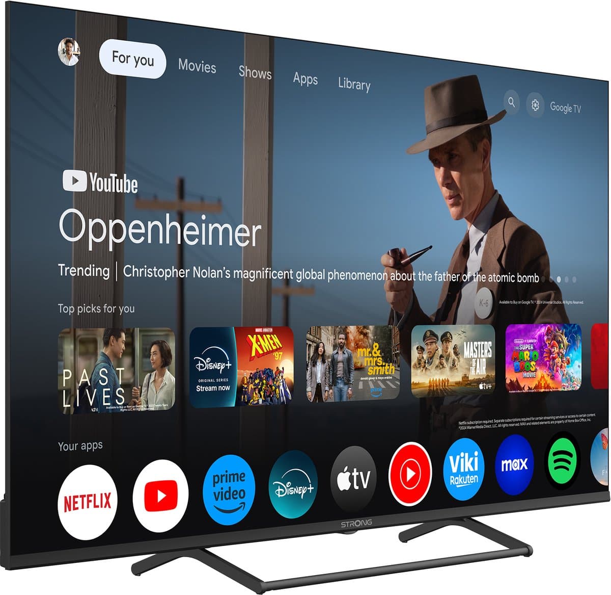 STRONG - TV 50" (126 cm) SRT50UG7773C - Smart Google TV 4K UHD - Chromecast - Google Assistant - Dolby ATMOS - Doly Vision - Drievoudige tuners - Wifi - Bluetooth - Port Ethernet - 3xHDMI + 2xUSB - NETFLIX — afbeelding 1
