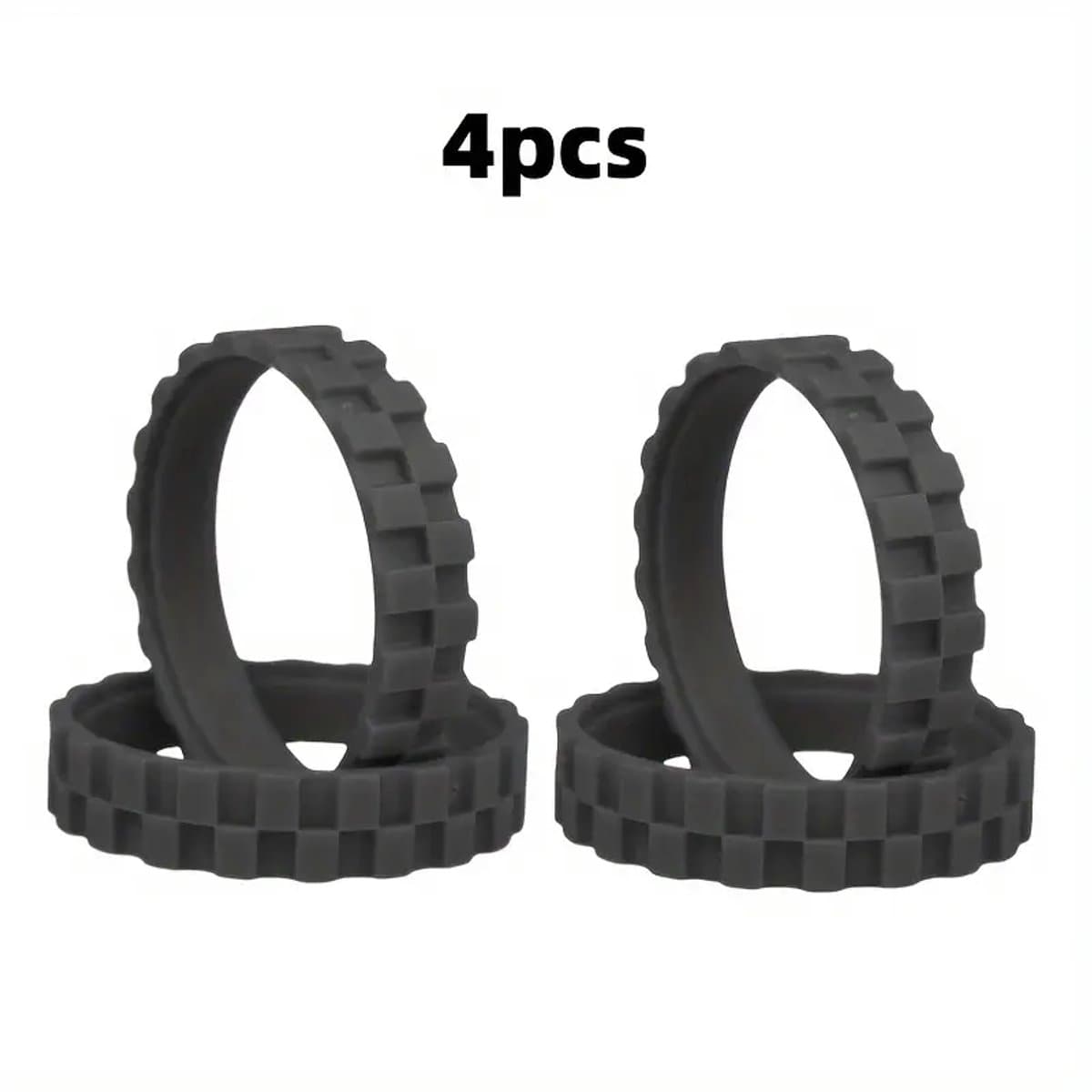 4 stuks Wielbanden voor iRobot Roomba 500 600 700 800 900 E5 I7 j7 + j9 – Antislip Rubberen Banden – Stil – Eenvoudige Montage – Vervangende Accessoires voor Robotstofzuigers — afbeelding 1