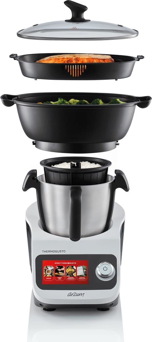 Arzum Thermogusto Multifunctionele Smart Keukenmachine AR1181-0200 | Wit - 1300W - Multifunctioneel - 3.5L - Smart functionaliteit — afbeelding 1