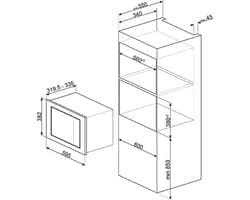 SMEG FMI020X - Inbouw magnetron met grill - RVS