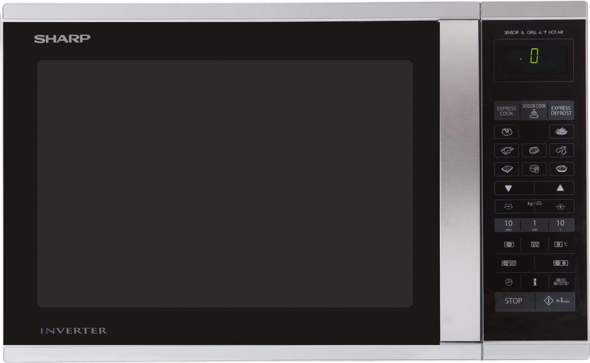 Sharp R-971INW - Combi-magnetron - Zilver — afbeelding 1