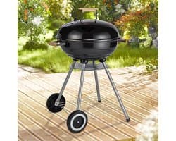 Kogelgrill met 2 wielen - 46 x 46 x 79 cm