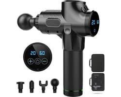Massage Gun + 4 Opzetstukken | Zwart