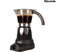 MyLucinda® Inductie Koffiezetapparaat - Italiaanse Espresso voor 4 Kopjes - Draagbaar - 360° Draaibare Basis - Warmtebestendig Handvat
