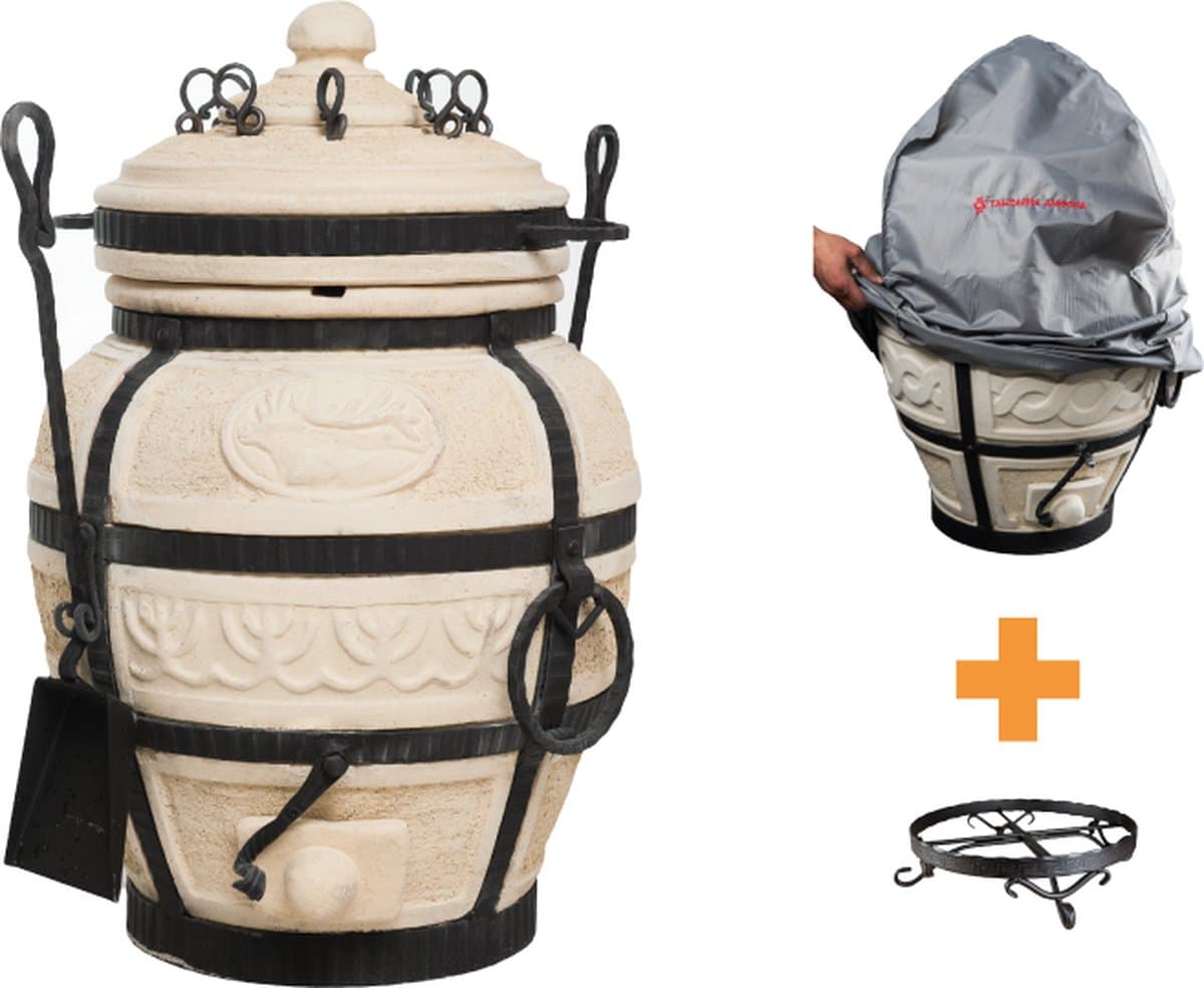 Keramische tandoor Hunter - Multifunctionele Houtoven BBQ - Voor de Fijnproever! *** Met onderstel EN beschermhoes — afbeelding 1