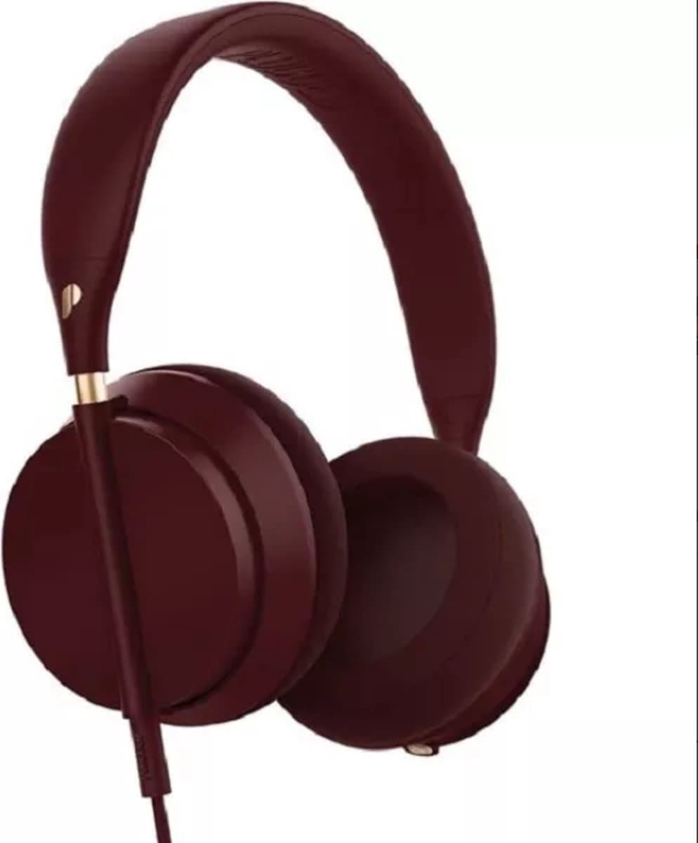 Plugged Crown Over-Ear Koptelefoon – Bedraad 3.5mm – Wine/Rood – Bass Headphones – Met Microfoon – Opvouwbaar – Universele Headset voor iOS & Android — afbeelding 1