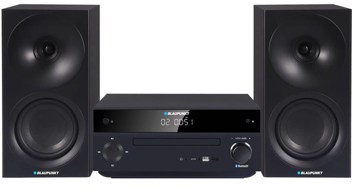 Blaupunkt Stereo set, vermogen 150 W, FM-radio, AUX-aansluiting en USB-aansluiting, Bluetooth, HDMI-ingang, wekker, LED-display, kleur zwart, MS30.02BT — afbeelding 1