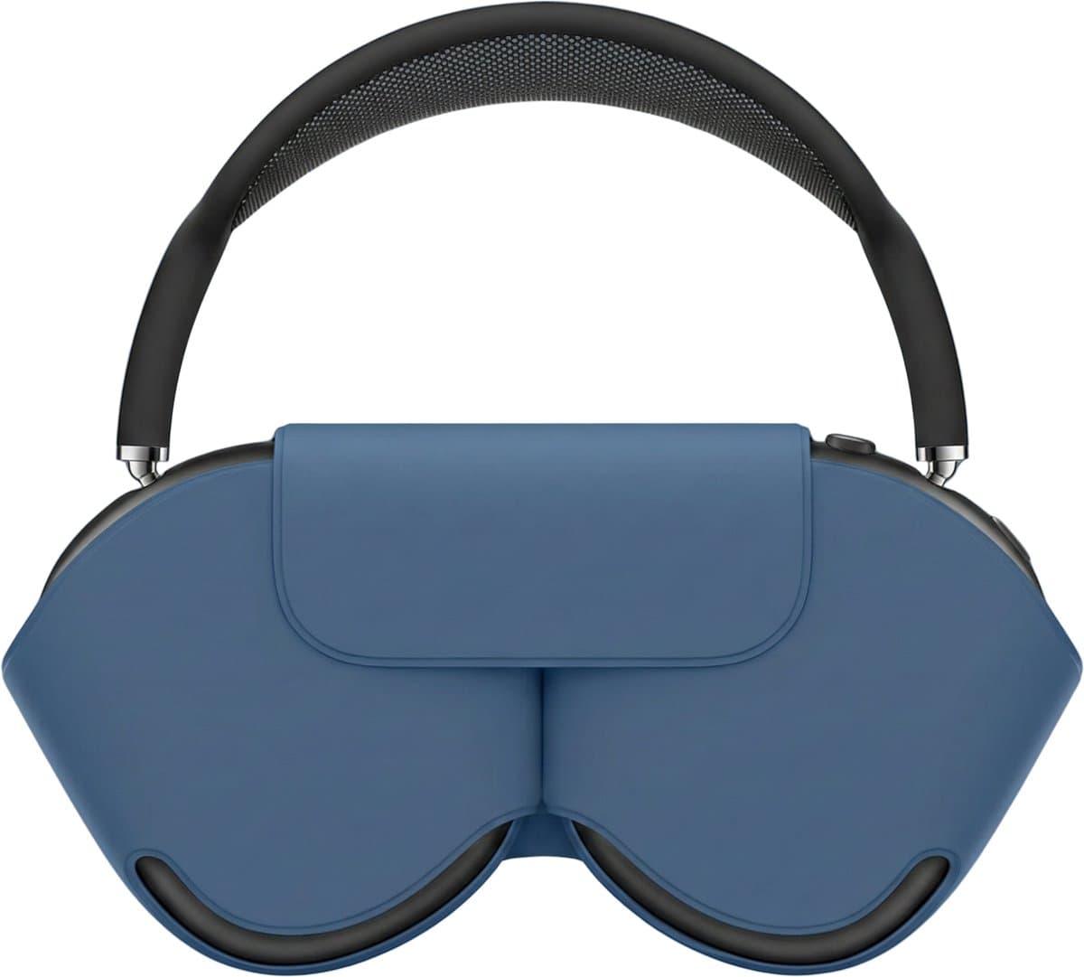 Ainy - Blauw Case Accessoires - Koptelefoon hoes geschikt voor Apple Airpods Max | Zacht Polyester Siliconen Syntetisch Leer materiaal | Magneet sluitingen — afbeelding 1