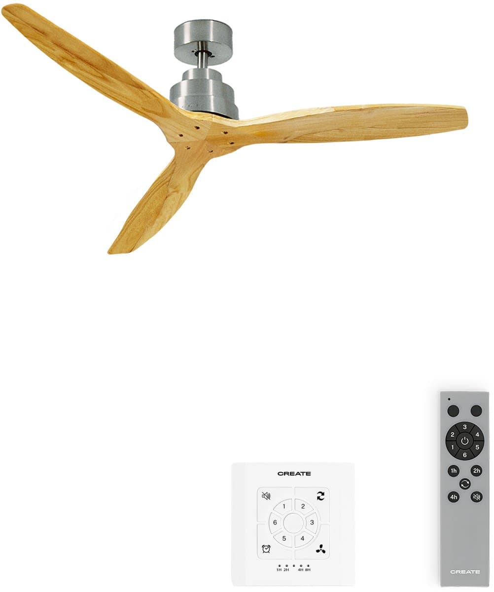 CREATE - Stille plafondventilator van 40 W met technische ABS-bladen, verkrijgbaar in verschillende maten - M - Geen licht - Controller voor wandmontage - WIND STYLANCE — afbeelding 1