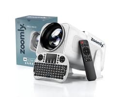 Zoomly® Pro MAX Beamer – Mini Beamer – Smart Projector – Full HD 1080p – Supports 4K – Android 13 – iOS & Android – 10.000 Lumen – Incl. Smart Remote