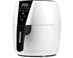 G3 Ferrari Friggisano Easy Airfryer 4,8L – Digitale Heteluchtfriteuse – 6 Programma’s – 1500W – Zwart/Wit