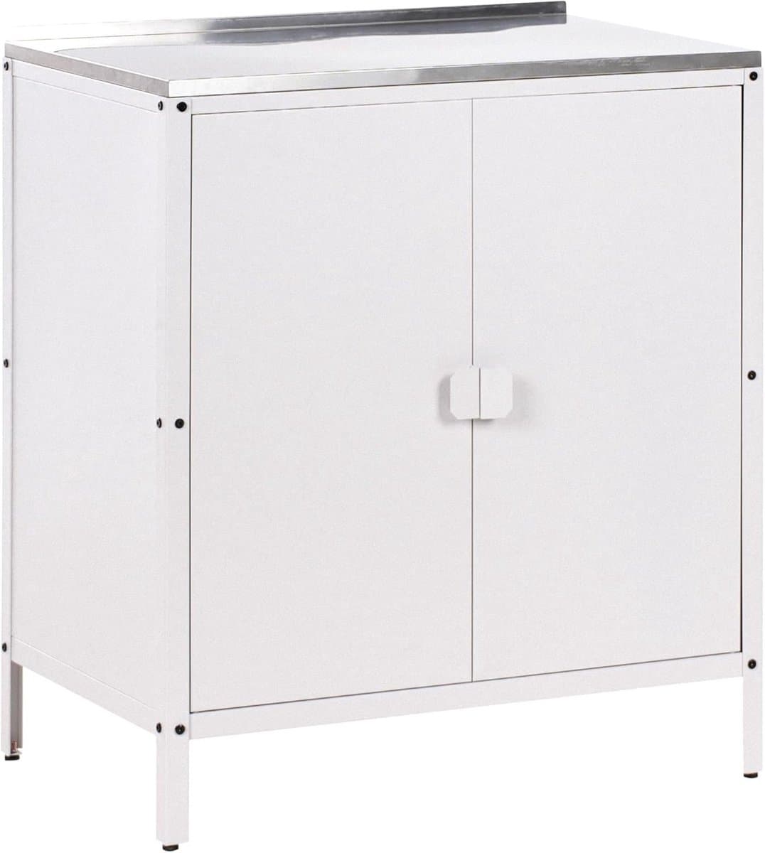 Tuin Keukenkast - Buitenkeuken Kast - Buiten Koken - Windbestendig Frame - 80x90x50 cm - Wit — afbeelding 1