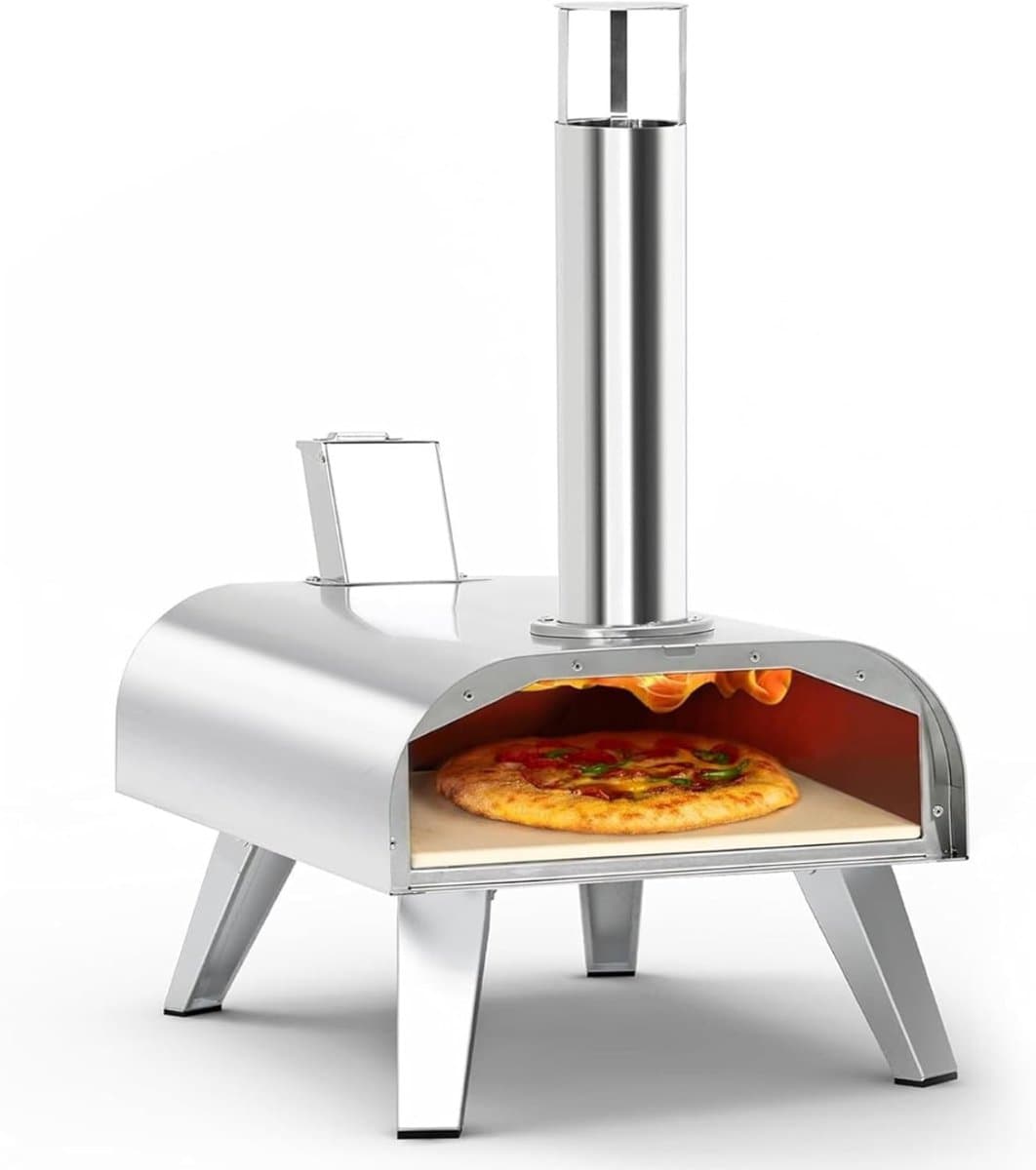 MIRA® Pizza oven Buiten - Pizza oven Buiten - Pizza oven Buiten Gas - Zilver - 55cm x 37cm x 74cm — afbeelding 1