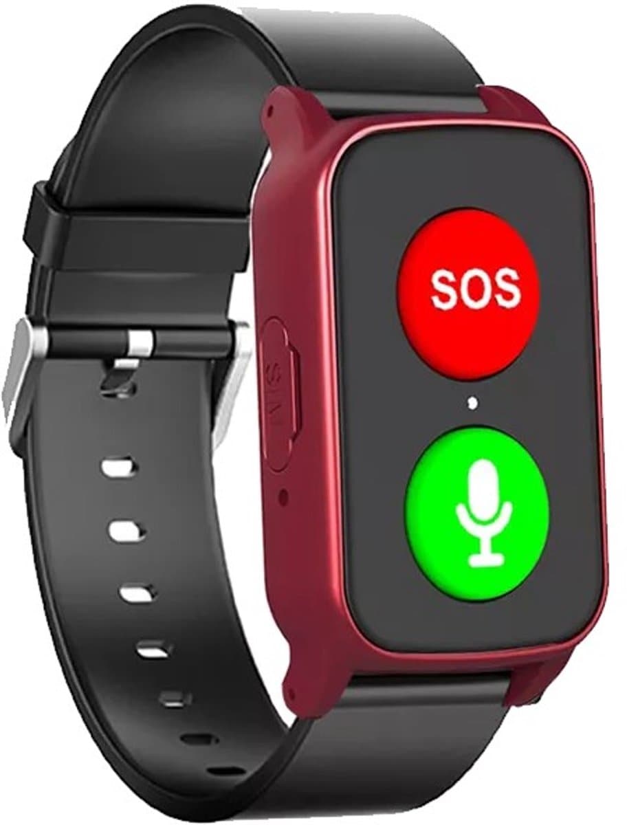 WatchToCare Lifeline, werkt overal, inclusief valdetectie -rood - (Deze maand inclusief extra draadloos oplaadstation) — afbeelding 1