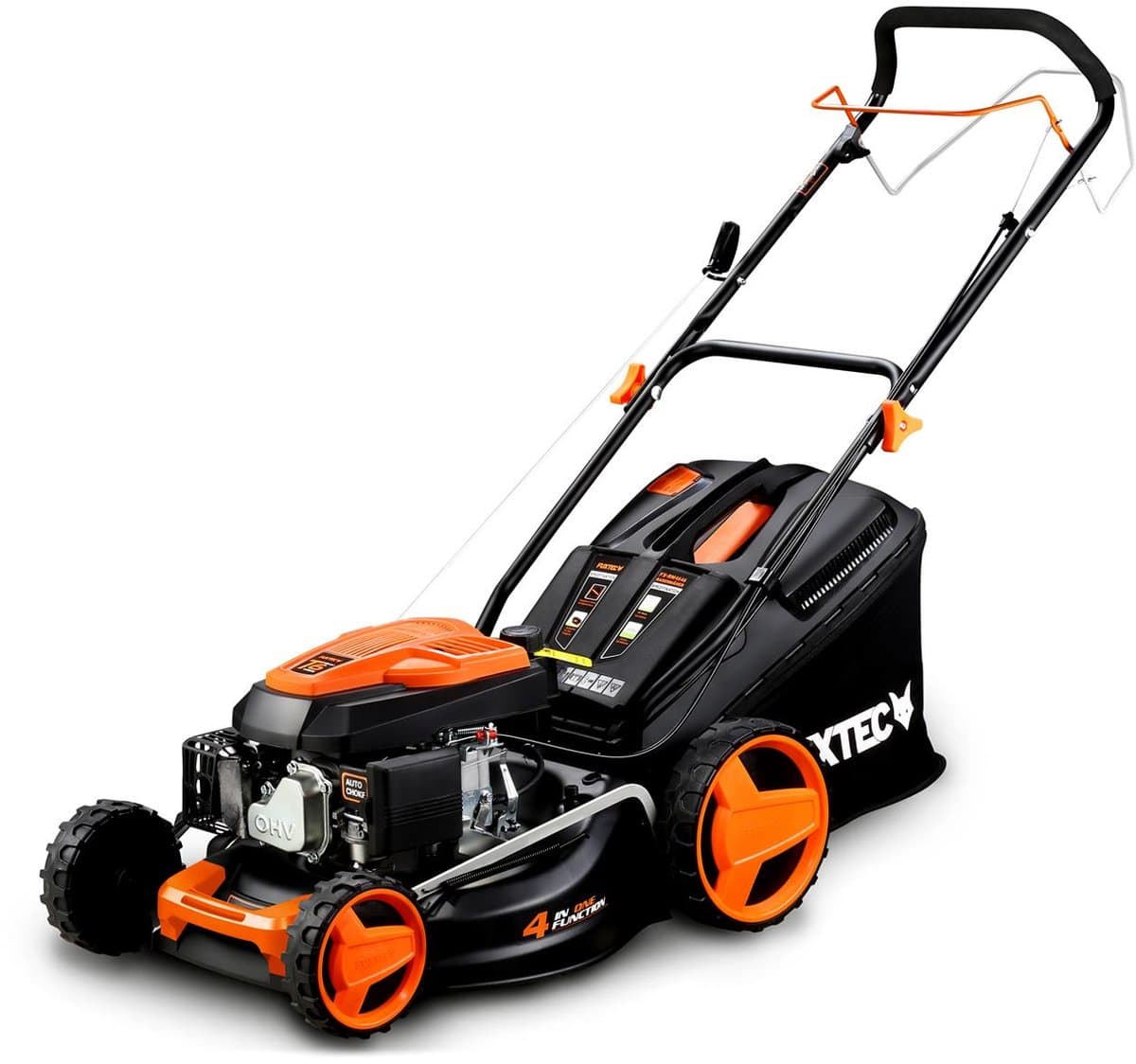 FUXTEC 4in1 Benzine Grasmaaier FX-RM4646 - 3,5 pk/2,6 kW - 46 cm Maaibreedte - 7-traps Hoogteverstelling - 4-Takt - Achterwielaandrijving - 50L Grasvanger - Mulchfunctie & Zij-uitworp — afbeelding 1