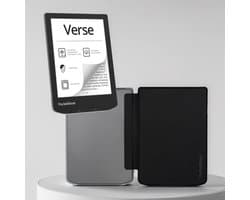 PocketBook Verse e-reader Mist Grey – 6 inch – 8 GB + Transparant Zwart Hoesje – voordeelbundel