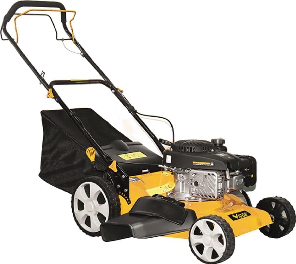 Zelfrijdende Grastrimmer - Automatische Grasmaaier - Efficiënt Gras Snijden - Achterwielaandrijving - 46 cm Snijbreedte - Geel — afbeelding 1