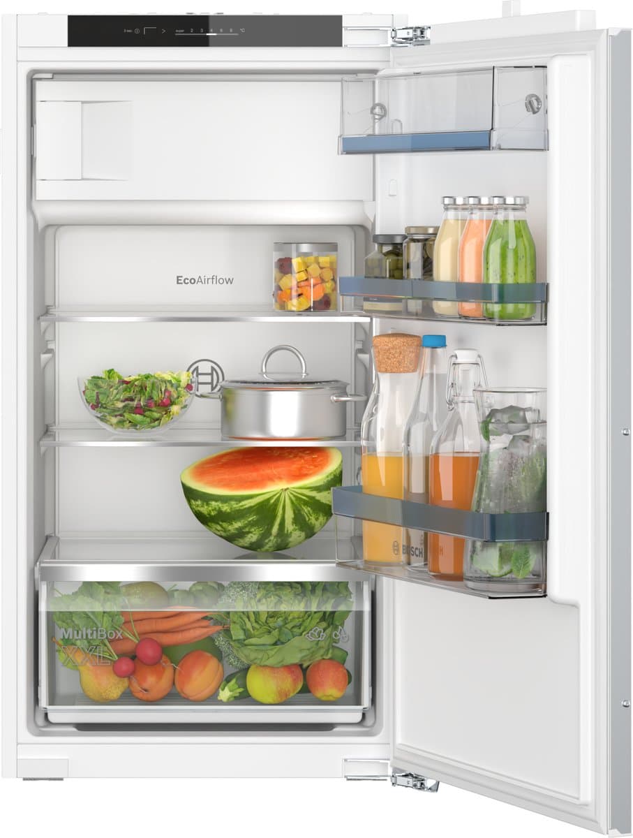 Bosch KIL32VFE0 - Serie 4 -Inbouw koelkast met vriesvak 102.1 x 54.1 cm - Vlakscharnier -Multi Box XXL: een extra ruime lade voor groente en fruit - Led verlichting - SuperKoelen koelt nieuwe etenswaren in de koelkast sneller — afbeelding 1