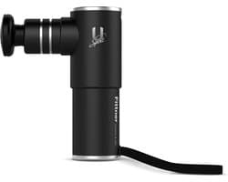 U-Sport Fittner Touch & Go - Mini Massage Gun - 5 Snelheden - AI Drukdetectie - Inclusief Beschermcase & 4 Opzetstukken - Zwart