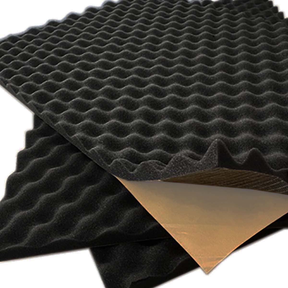 Professionele Geluidsisolatie - Studio kwaliteit - Akoestisch - Noppenschuim voorzien van sterke zelfklevende laag | 50x100cm | 3cm dik — afbeelding 1