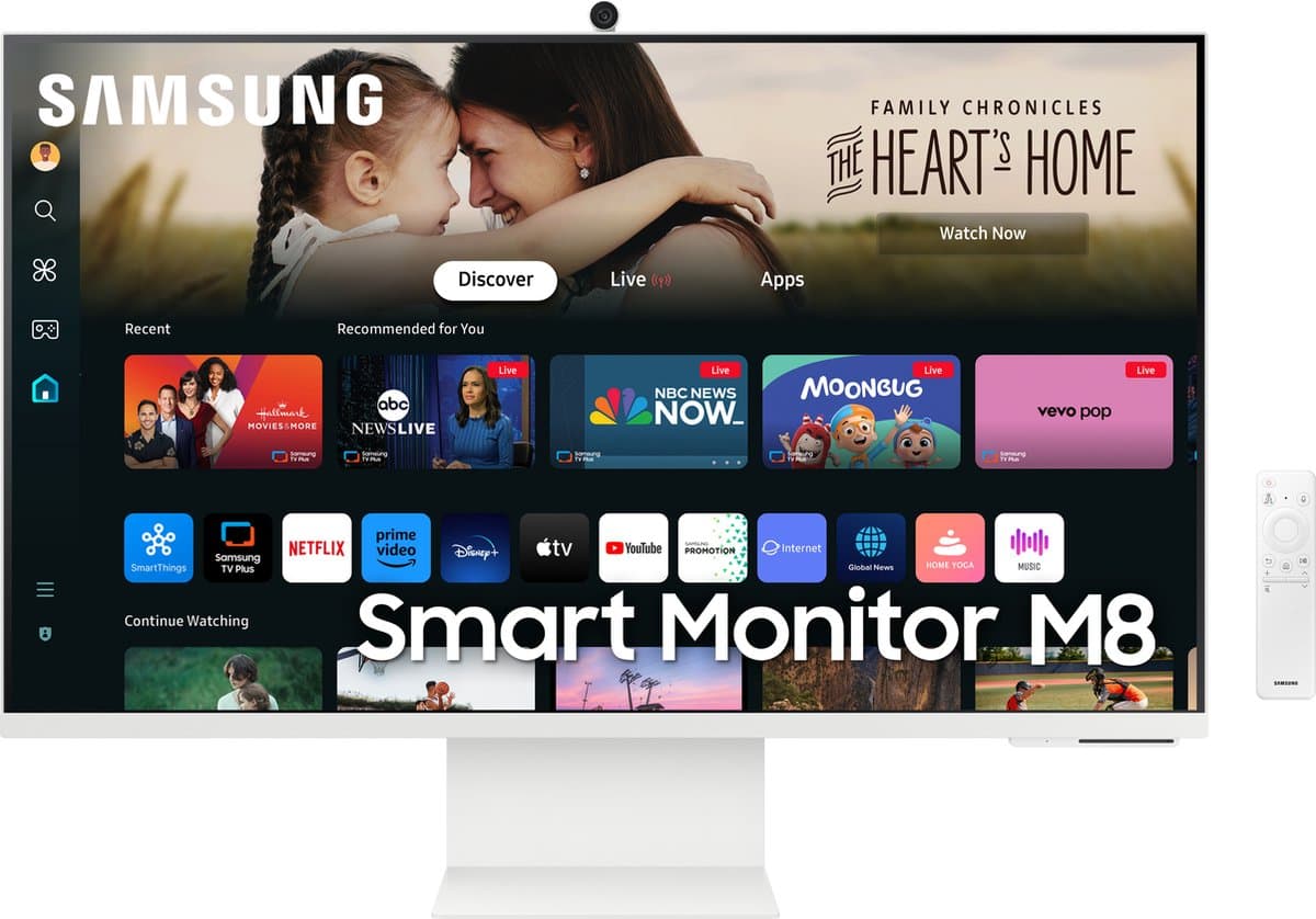 Samsung Smart M8 LS32DM801UUXEN - 4K Smart Monitor - Apple AirPlay - Tizen - Wi-Fi - 32 Inch — afbeelding 1