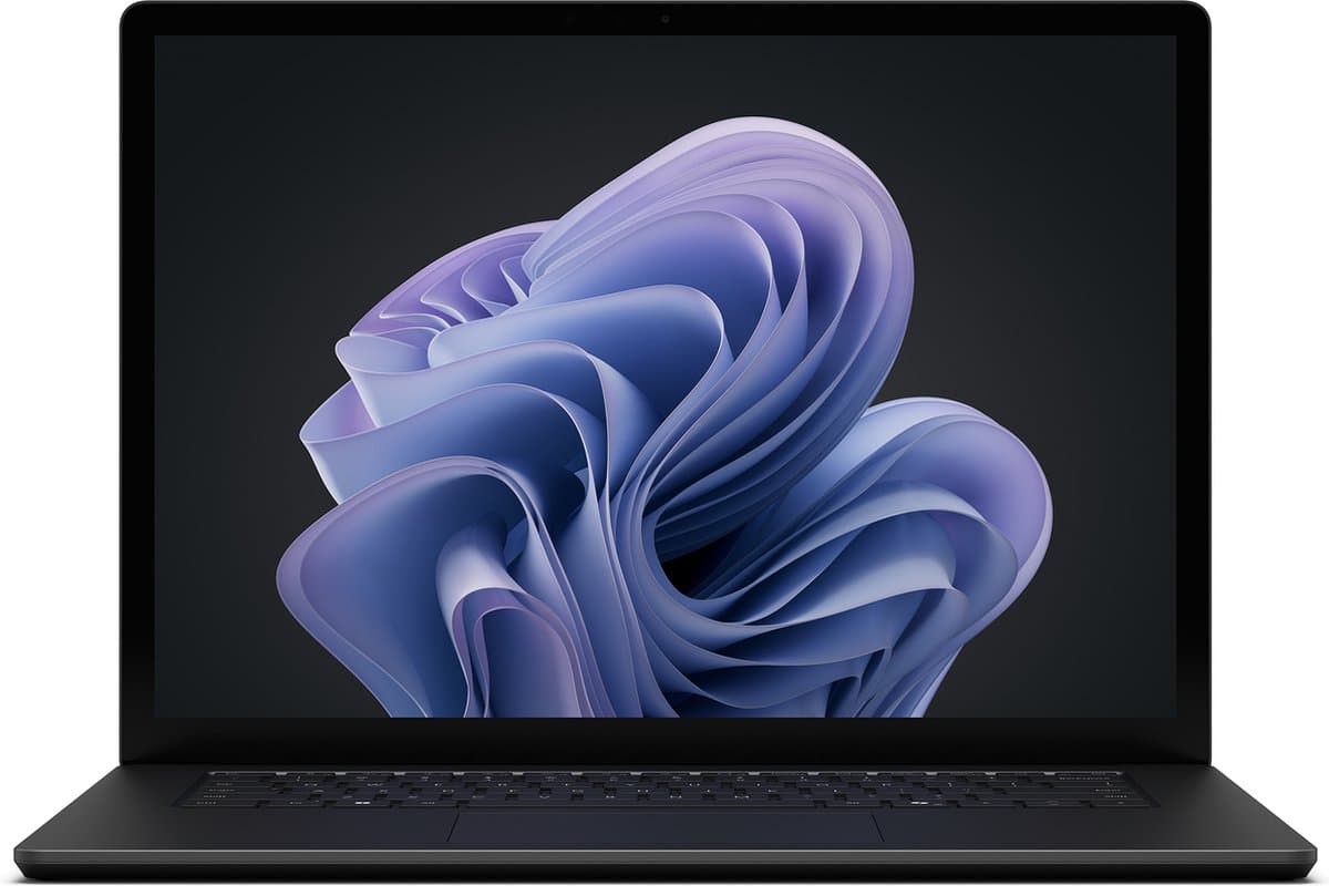 "Microsoft Surface Laptop 6 Intel Core Ultra 5 135H 38,1 cm (15"") Touchscreen 16 GB LPDDR5x-SDRAM 512 GB SSD Wi-Fi 6E (802.11ax) Windows 11 Pro Zwart" — afbeelding 1