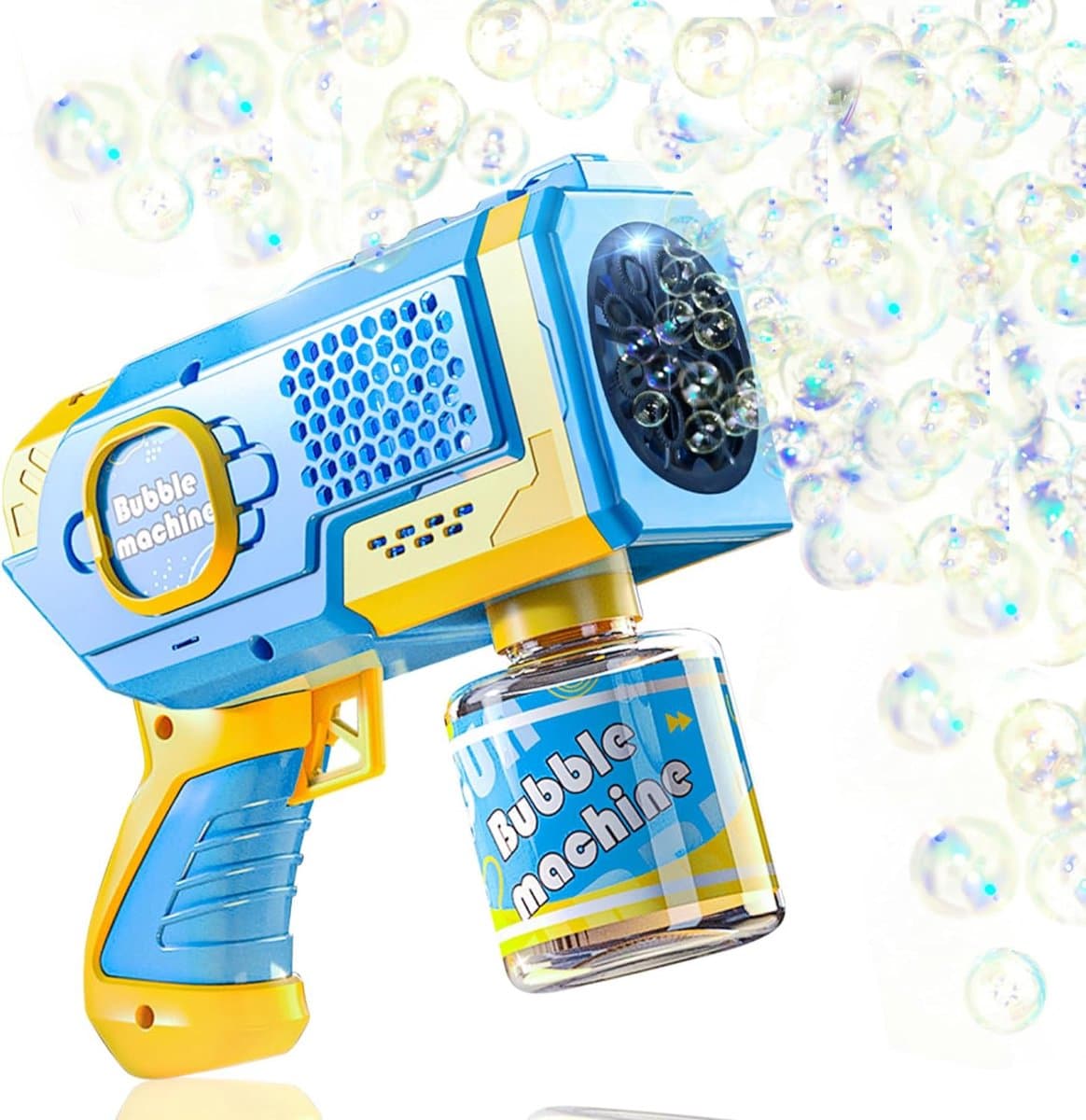 BOTC Bellenblaas pistool - Bellenblazer met vloeistof - Bubble gun - Inclusief 1*90ml Bellenblaas navulling - Voor kinderen - Speelgoed - Blauw — afbeelding 1