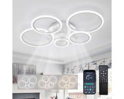Plafondventilator met Verlichting en Afstandsbediening - Dimbare LED Ventilator voor Slaapkamer en Keuken
