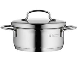 Mini Kookpan 12cm met Deksel - Rvs, Ruimtebesparend, Geschikt voor Vaatwasser