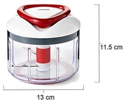 Handmatige Keukenmachine | Voedselhakker en Groentesnijder | Vaatwasserbestendig | Compact Ontwerp met 5 Jaar Garantie