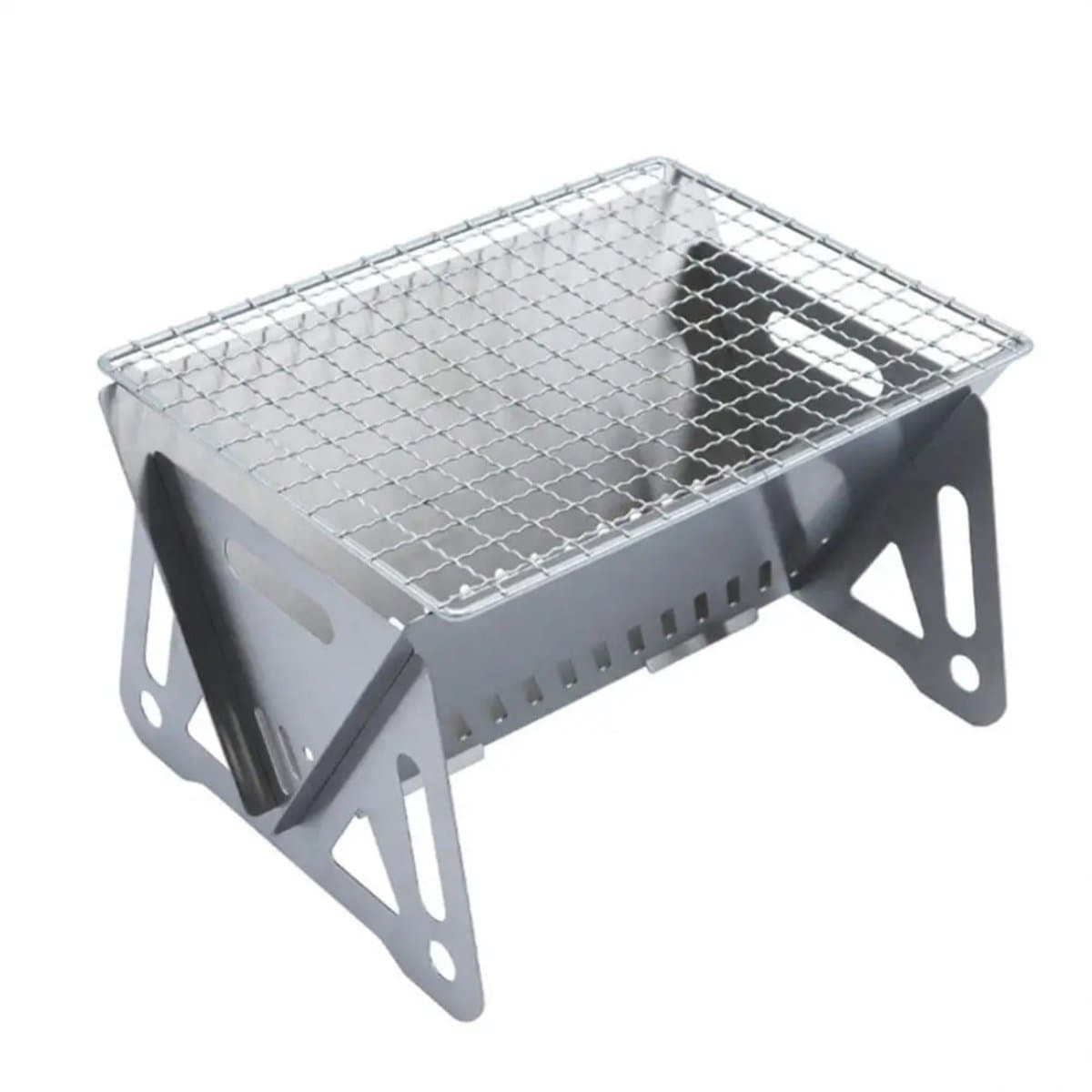 Home & Marker - Draagbare Opvouwbare Barbecue - RVS - 397g - 22x16x12cm - Voor Camping - PORTOGRILL — afbeelding 1