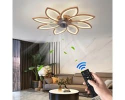 Plafondventilator met Verlichting - Met Afstandbediening - Stil in Gebruik - Stille Plafondventilator - Verlichting Woonkamer