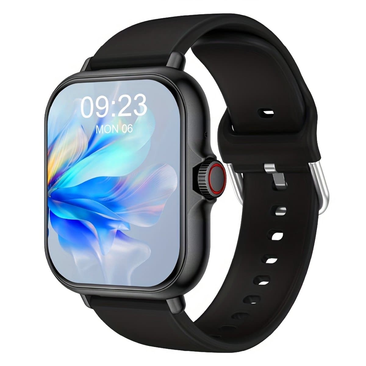 Sjika - Smartwatch – Bluetooth bellen & berichten – Fitness & slaapmonitor – 100+ sportmodi – iPhone & Android – Zwart - RVS — afbeelding 1