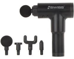 iSWISS Massage Gun - Sport en Relax Massageapparaat - Krachtig en Draadloos - Extra Opzetstukken