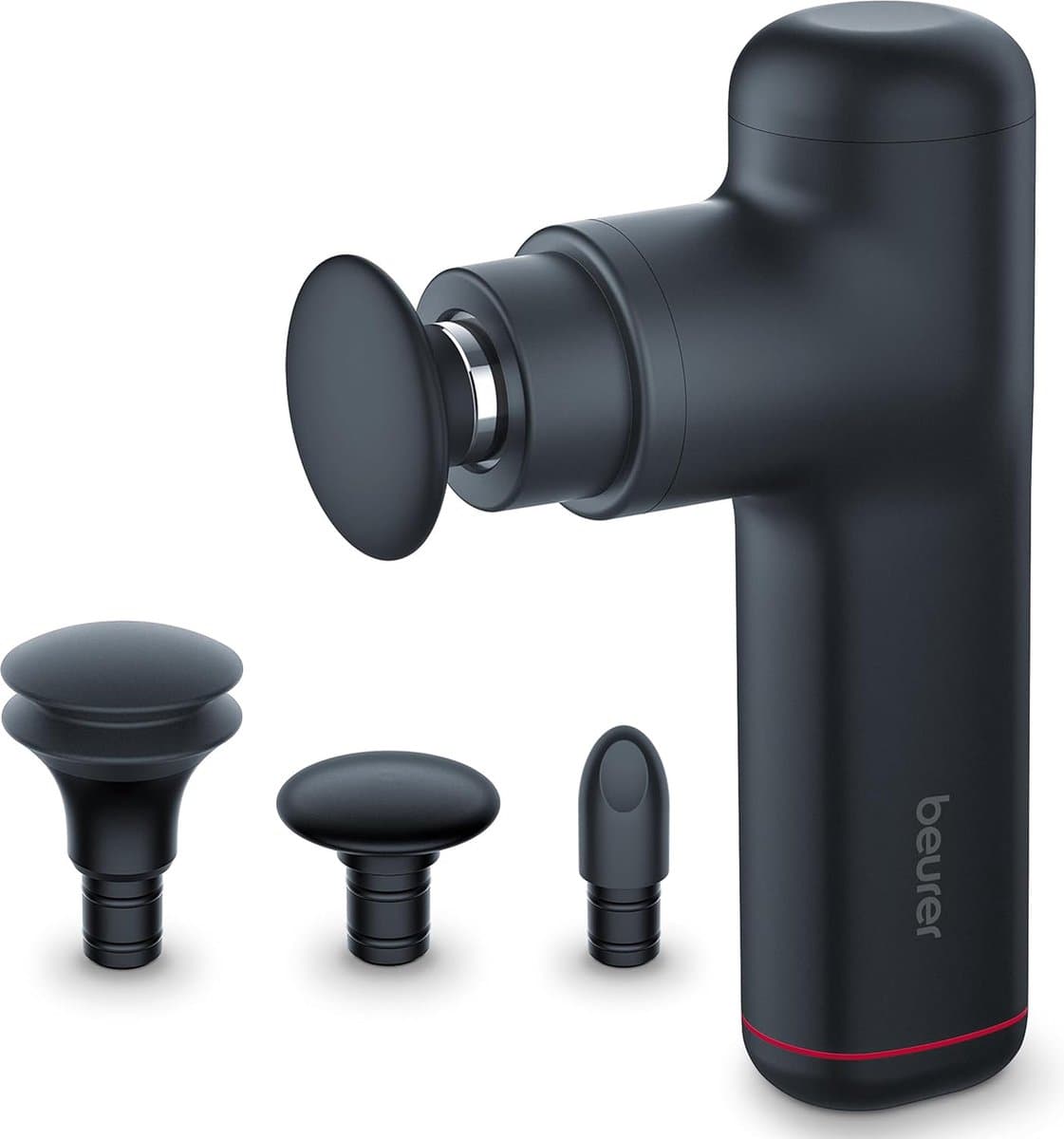 Compact massagepistool met 3 opzetstukken, zachte triggerpuntmassage voor gevoelige lichaamsgebieden — afbeelding 1