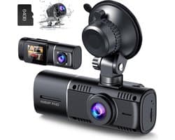 Dual Dashcam - Voor En Achter Auto Beelden Vastleggen - Leg Verzekerings Bewijs Automatisch Vast - 1080P Camera - Full HD - Met SD Kaart