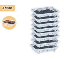 Wegwerpbarbecue 8 stuks – Instant BBQ met 600g Houtskool – Gebruiksklare Barbecue voor Camping, Park en Picknick