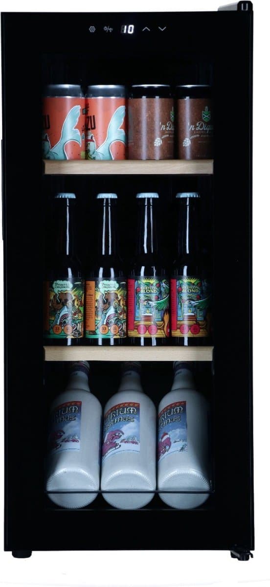 Bierkoelkast München - vol glazen deur - 52 flessen - Koelkast horeca - Bier koelkast voor Thuis - Flessenkoelkast- Drank koelkast - Bierkast — afbeelding 1