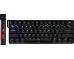 EPOMAKER WIN60 - Hall Effect - 8000hz - 0.3ms - 0.08mm - Magnetisch Toetsenbord - 60% - QWERTY - Gaming Toetsenbord - Greywood Switch - Zwart