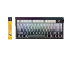 ATTACK SHARK R85HE - Magnetic Switch Wired Gaming Toetsenbord - 79keys - RGB light strip - Decorative Lanyard - Volume knob - PBT Keycaps - 8Khz - 0.005mmRT - 0.08ms - Moonlit Night