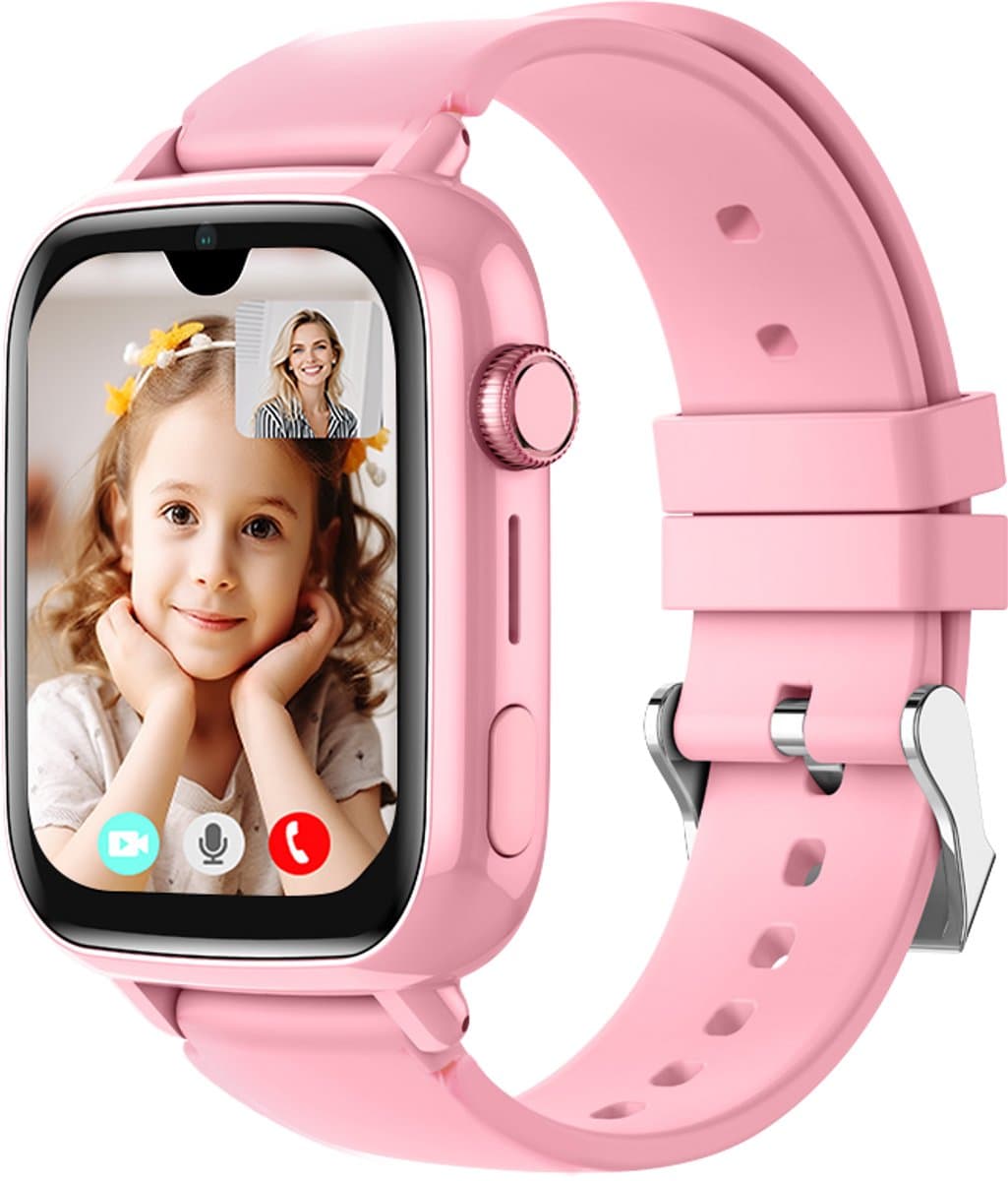 Protectly® GPS Horloge Kind Met Simkaart - 4G - SOS Knop - Smartwatch Kinderen - GPS Tracker Kind - Kinder Smartwatch - Videobellen - HD Camera - Whatsapp en SMS - Elke polsmaat — afbeelding 1