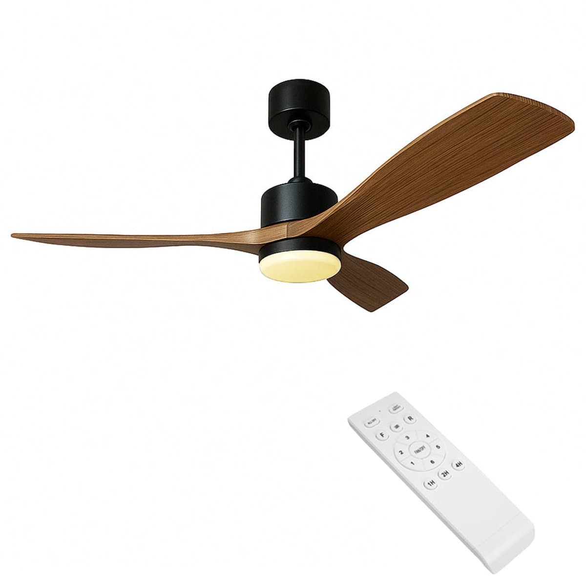 LED Plafondventilator | Hout Zwart | 18W | 1440 lumen | CCT - Kleurwissel | Niet dimbaar — afbeelding 1