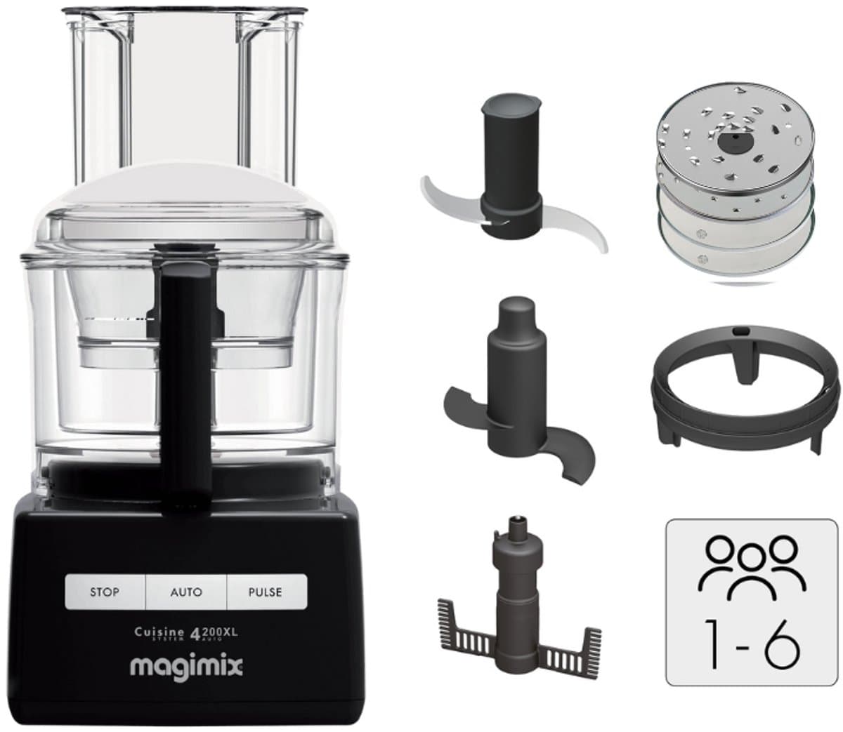 Magimix CS 4200 XL - Foodprocessor - Keukenmachine - Zwart — afbeelding 1