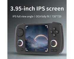 Retro Game Console Draagbaar - Zwart 64GB 5K Spellen - 3.95 Inch IPS Scherm - Kunststof - Voor Gaming En Entertainment