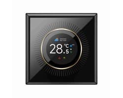 Intelligente thermostaat, wifi-temperatuurregelaar met 1,35 inch display voor thuis, 7 sfeerverlichting, compatibel met water/vloerverwarming/gasboiler
