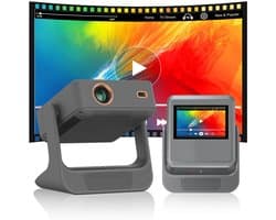 Beamer Smart Met Touchscreen - 1100 ANSI Lumen - Native 1080p Full HD - Grijs - Voor Thuisbioscoop En Outdoor