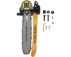 Beam Cutter Attachment 12 Inch Zaagdiepte voor 7-1/4 en 8-1/2 Wormdrive Saw Converteert Cirkelzaag Naar Beam Cutter met Voetpedaal en Basis voor Balken, Kolommen en Boomstammen