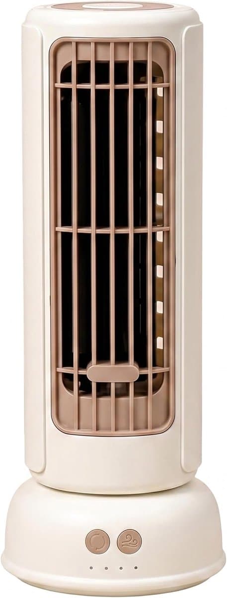 LISM - Mini Torenventilator, Mini Torenventilator met Drie Snelheden, Kleine USB Oplaadbare Ventilator Geschikt voor Slaapkamer en Kantoor, Wit, Mini Ventilator — afbeelding 1