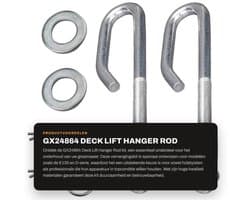 Deck Lift Hanger Rod kit - Vervangt onderdeelnummers GX24864/GX21718 - Compatibel met E-serie en D-serie - Hoge kwaliteit - Voor diverse modellen - Inclusief bevestigingsmaterialen - Hefframe